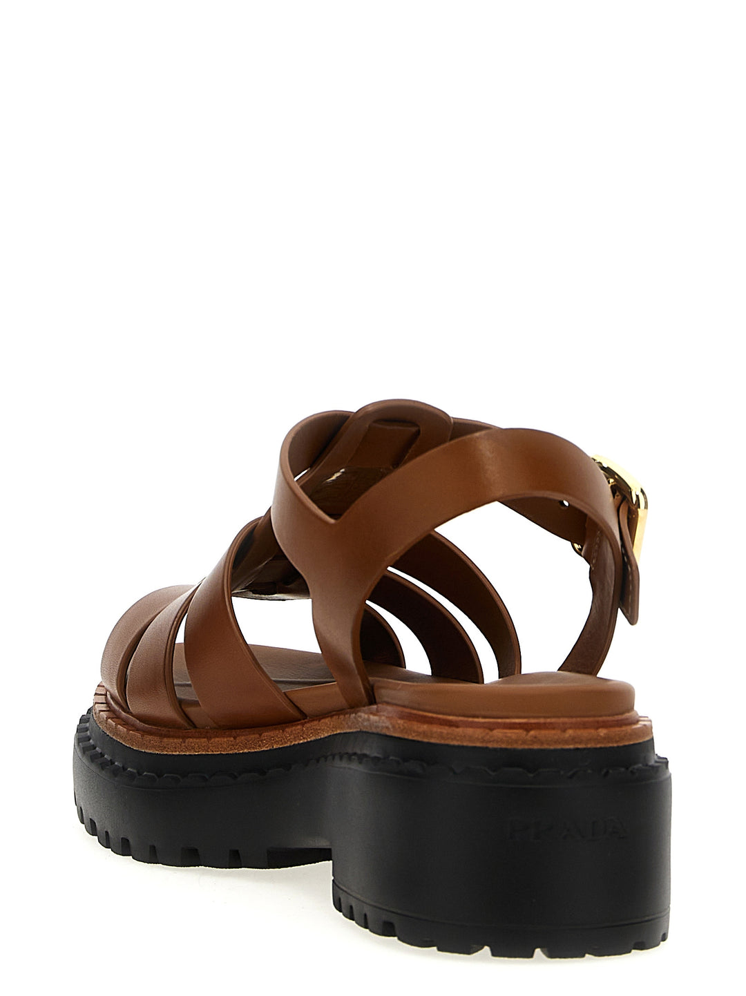 Prada Monolith Sandali - Marrone | 2b7bc2d0c8c3a0071053909a2c5a117abc40cb79