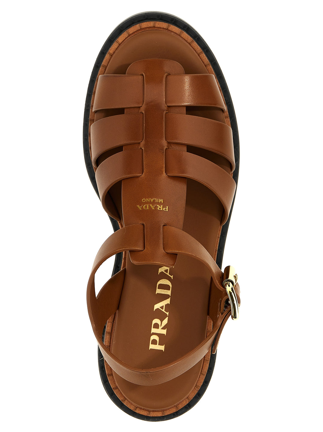 Prada Monolith Sandali - Marrone | 606d7e268f1e9ebd13d69bf8348dcb979ddbc595