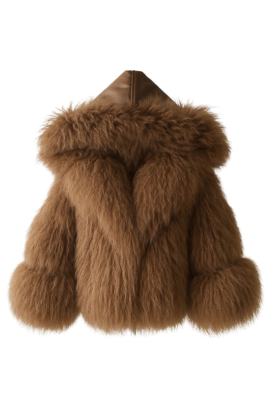 Cappotto Arianna camel in mongolia