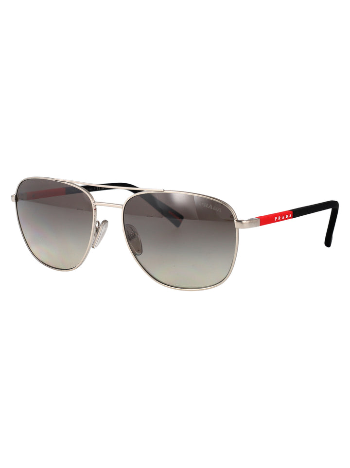 Prada Linea Rossa SUNGLASSES - Silver | 8ccf876de97aa51ce7de3f31b1641d84ed96aa28