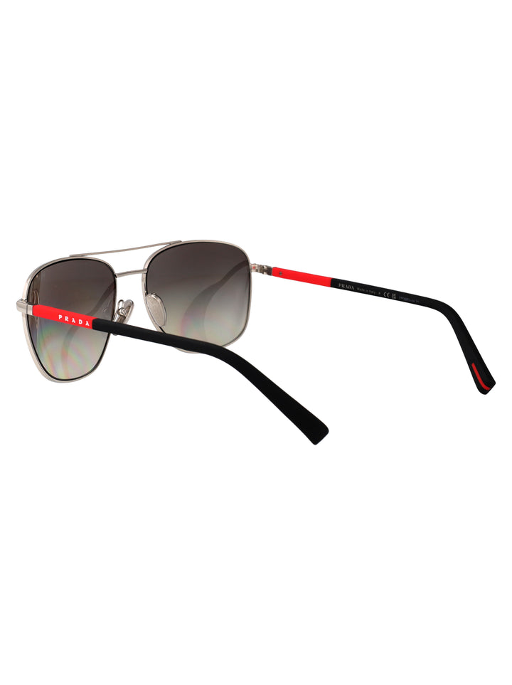 Prada Linea Rossa SUNGLASSES - Silver | 73f3860e3653aa9b7172c62ae37deb5a2d72bbbb