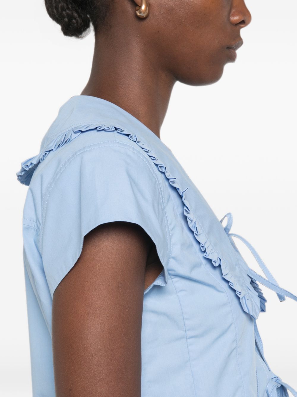 Ganni Top - BLUE | 820e4a32419e1658cda7502e8a53081974c3a9c5