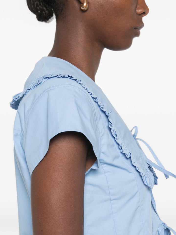 Ganni Top - BLUE | 820e4a32419e1658cda7502e8a53081974c3a9c5