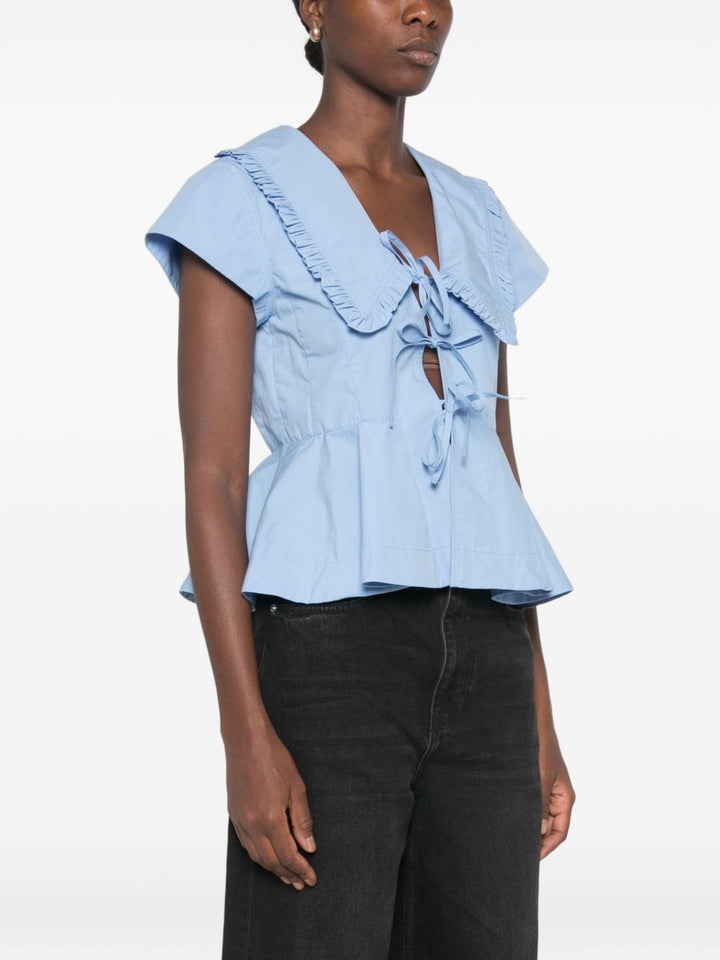 Ganni Top - BLUE | 1f849d51d9d3f6ae73e257f7e7a3a055dbe99612