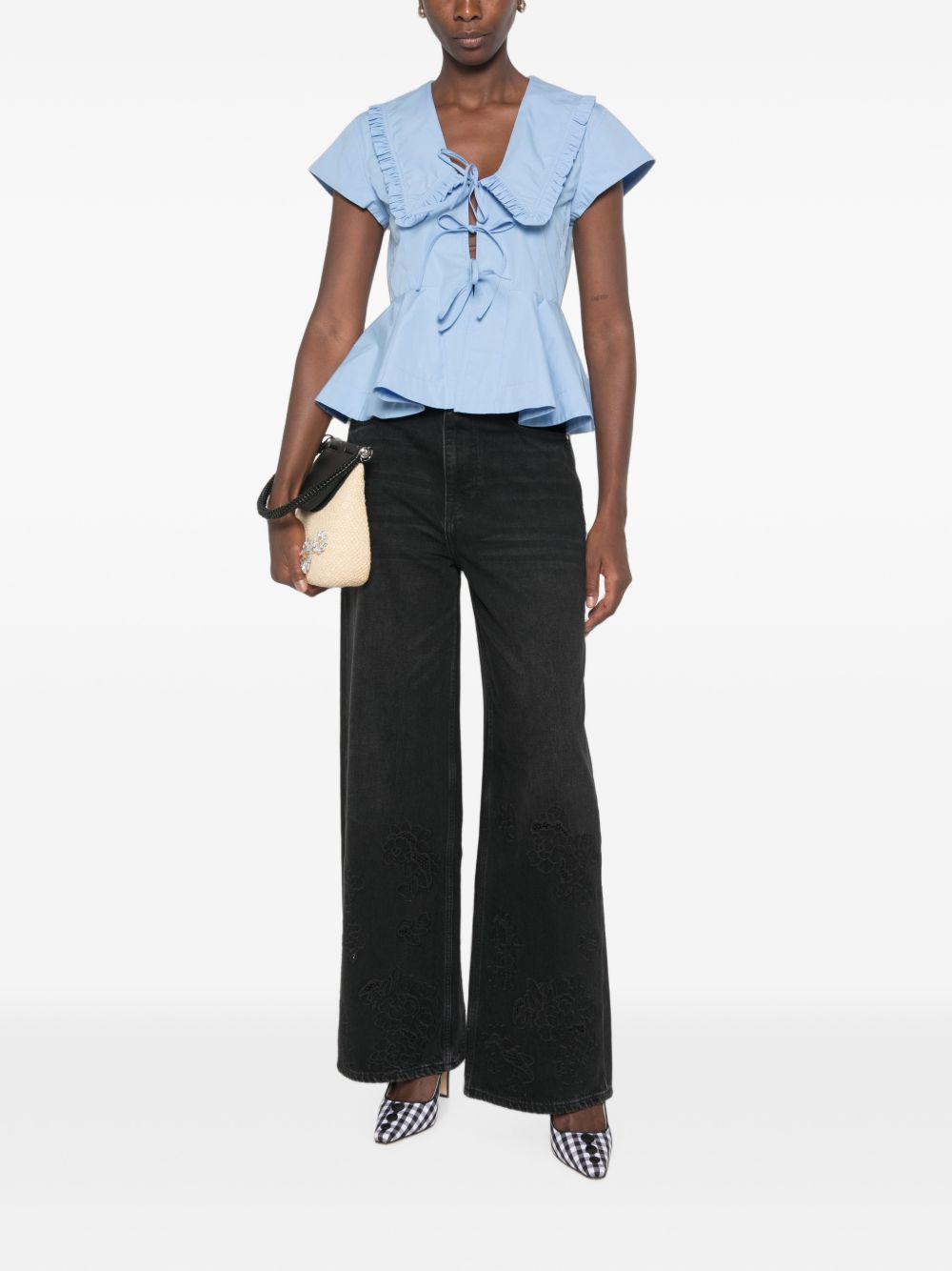 Ganni Top - BLUE | eaea5eae006fe10cd69680ad646a9c609b15e03a