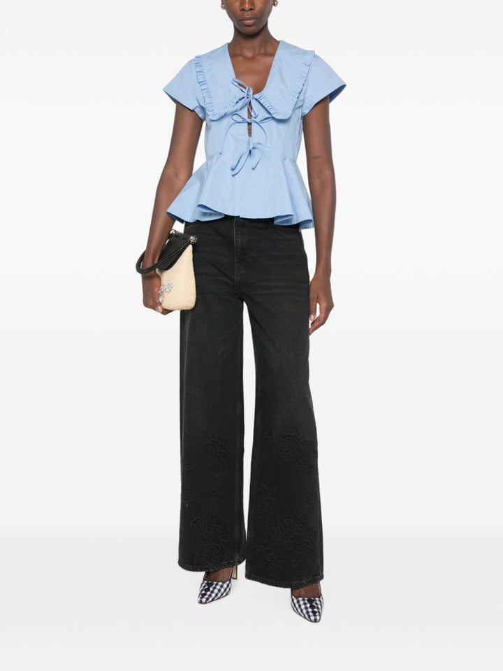 Ganni Top - BLUE | eaea5eae006fe10cd69680ad646a9c609b15e03a
