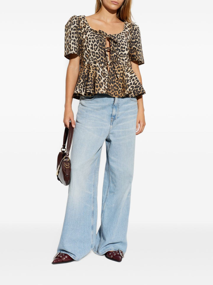 Ganni Top - ANIMALIER | 037d1b306f95bd47372f06860876144906232dff