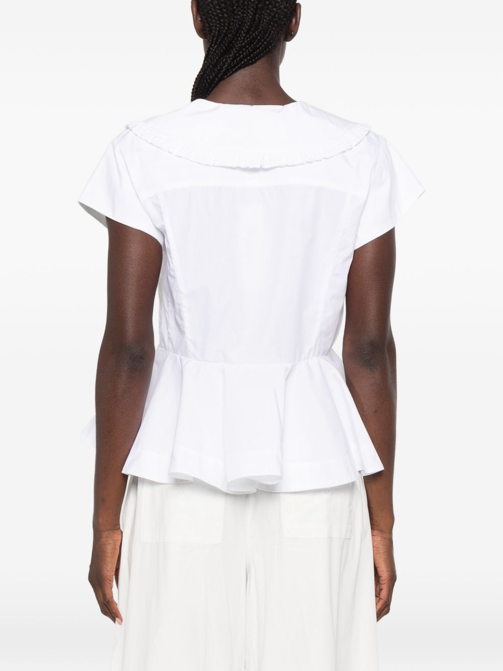 Ganni Top - WHITE | 6aaa00065219c0301162ed9f31a0184cfbab4e4c