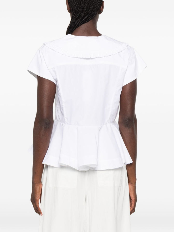 Ganni Top - WHITE | 6aaa00065219c0301162ed9f31a0184cfbab4e4c