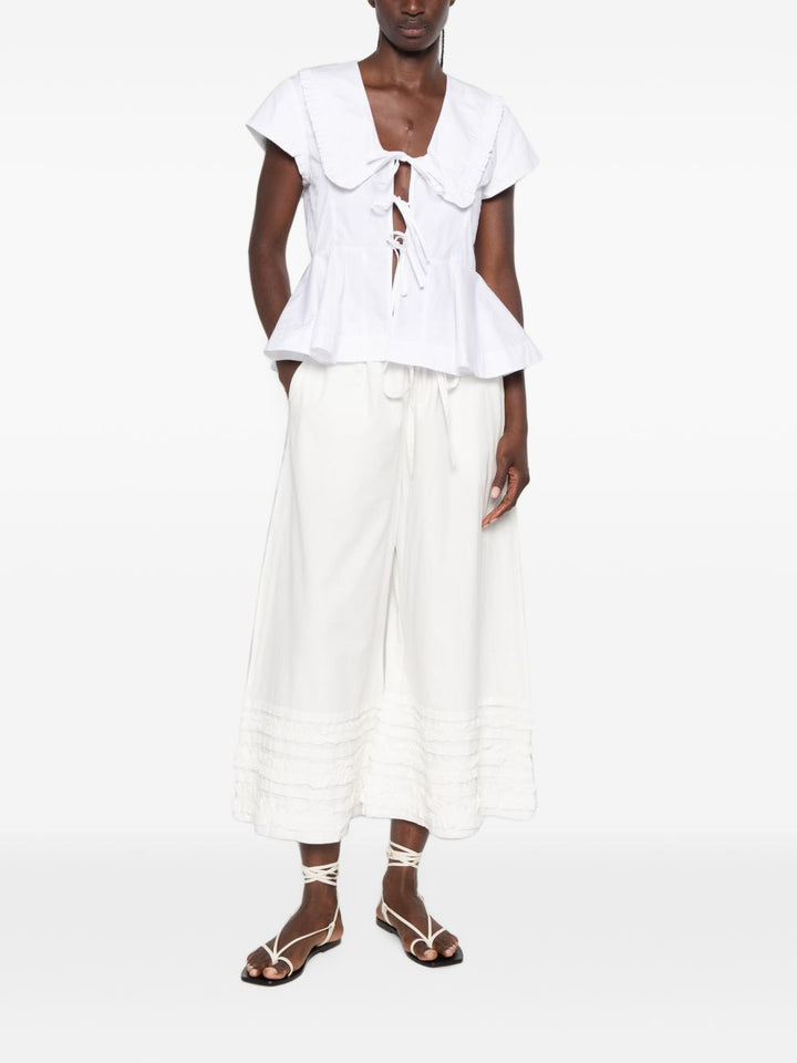 Ganni Top - WHITE | 4549081d96255f0e21e00628b0a91c591a4aa1be