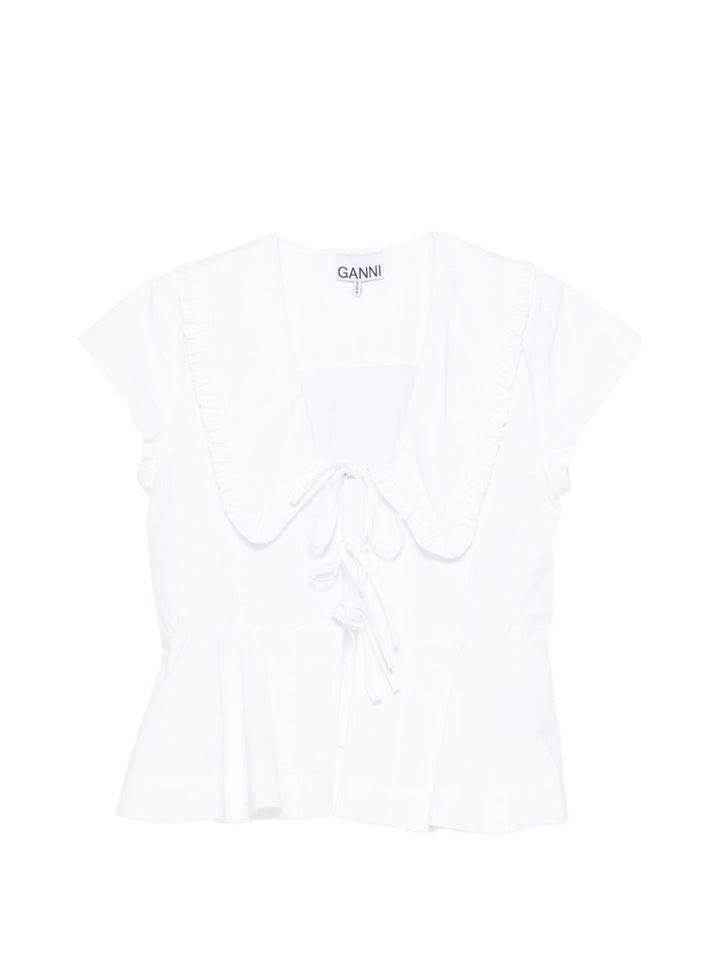 Ganni Top - WHITE | b66d1b8d1278065a82d24b7c854bf4e39f36dcf1