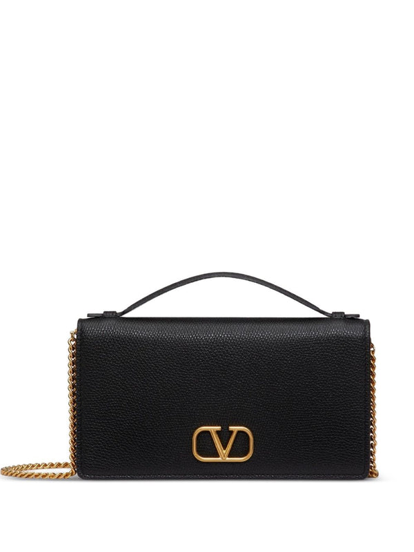 Vlogo Signature Leather Wallet On Chain
