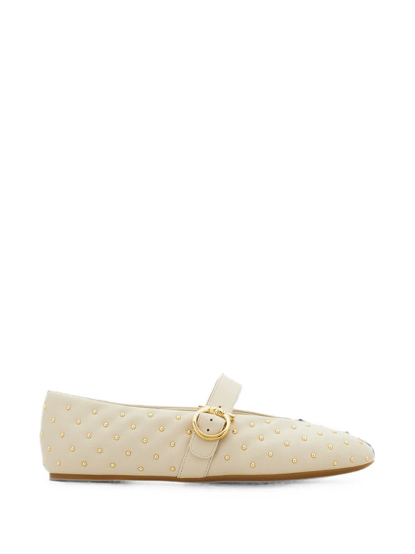 Leather Quilted Ballet Flats