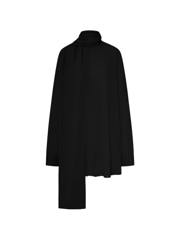 Draped Scarf Blouse