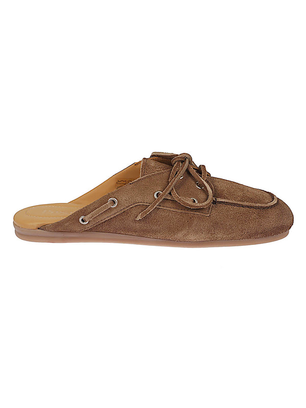 Bootsslipper aus Leder (Mules)