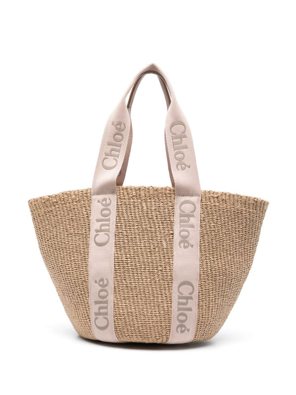 Woody Large Rafia Tote