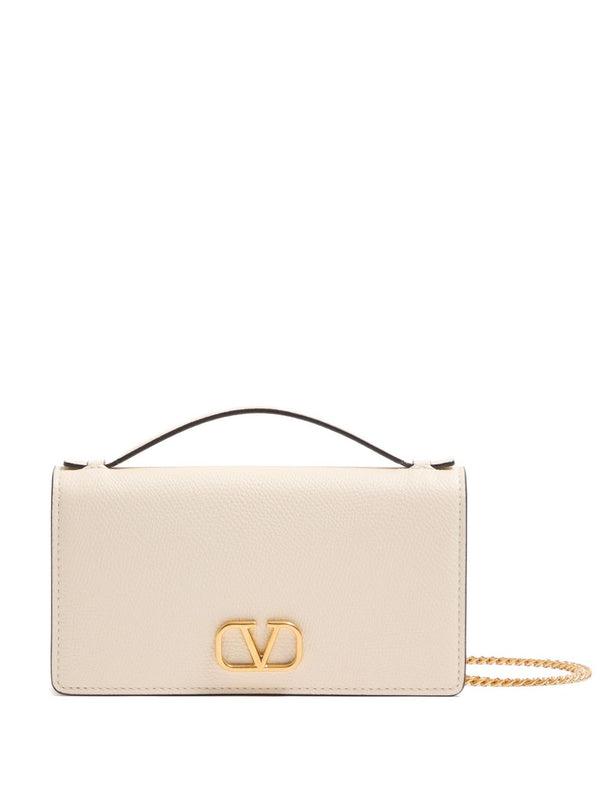 Vlogo Signature Leather Wallet On Chain