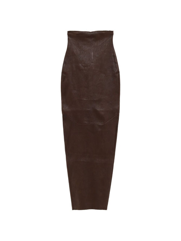Leather Long Skirt