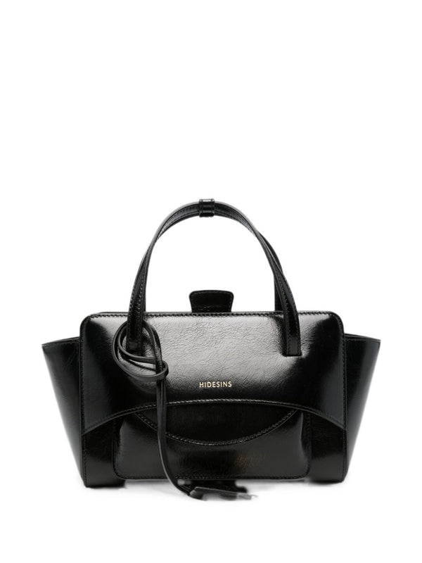 Bolso tote pequeño de piel con solapa