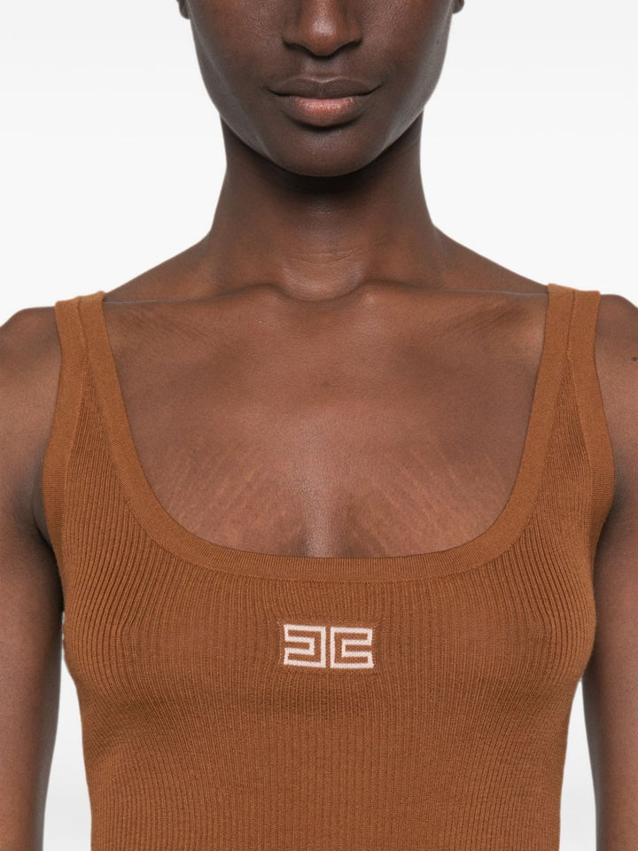 Elisabetta Franchi Top - BROWN | b1ee2f237d61057818cbfd1eab4fae50437feb6c