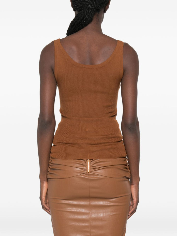 Elisabetta Franchi Top - BROWN | 062242ab365067a3a150678bbba9c0ca91342f9a