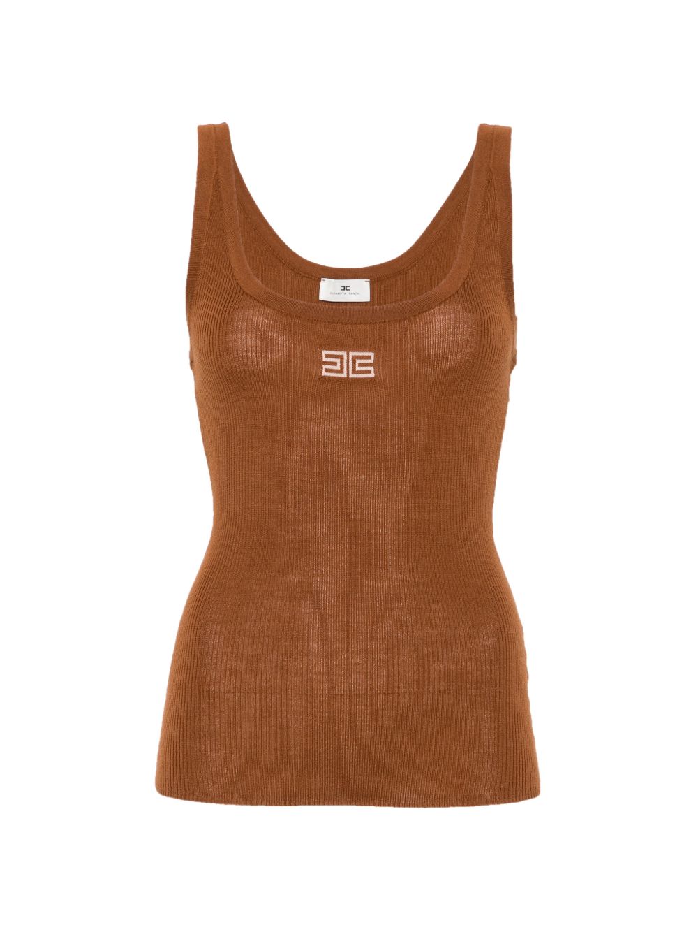 Elisabetta Franchi Top - BROWN | 60210e1d33fa7ae739dc1a542755219d5e2f1a0f