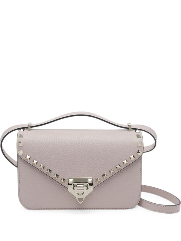 Rockstud Suede Leather Shoulder Bag