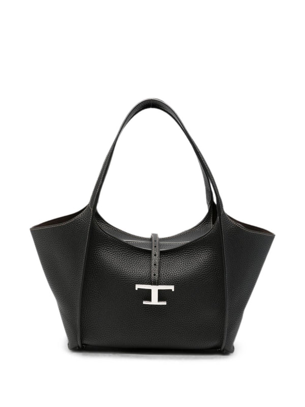 T-Timeless Small Leather Tote Bag