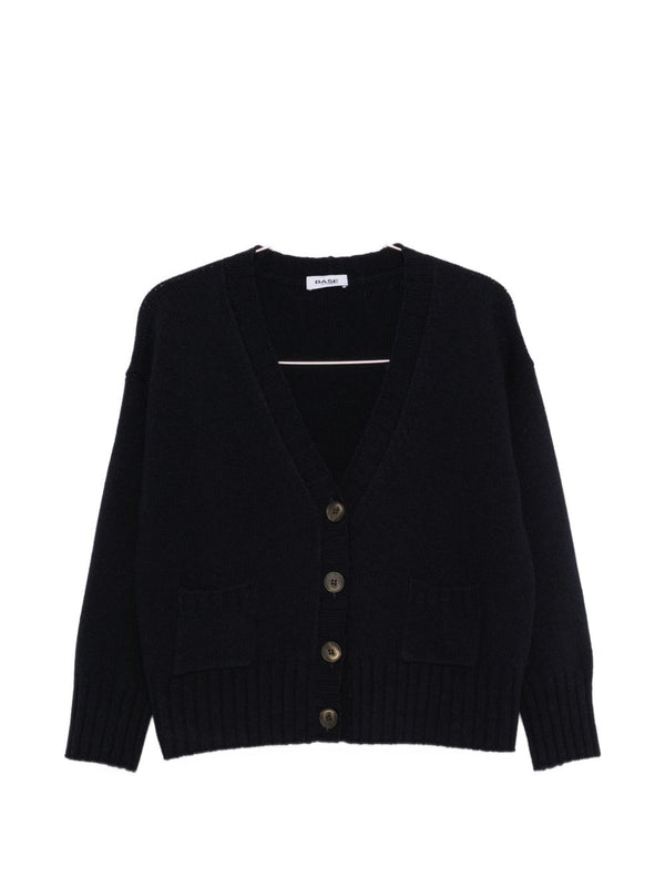 Cardigan a V in Lana