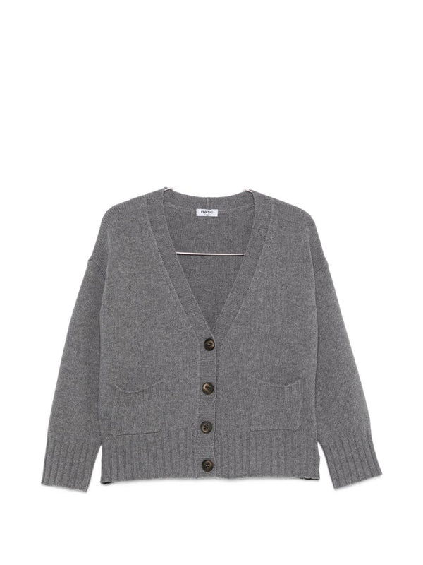 Cardigan a V in Lana
