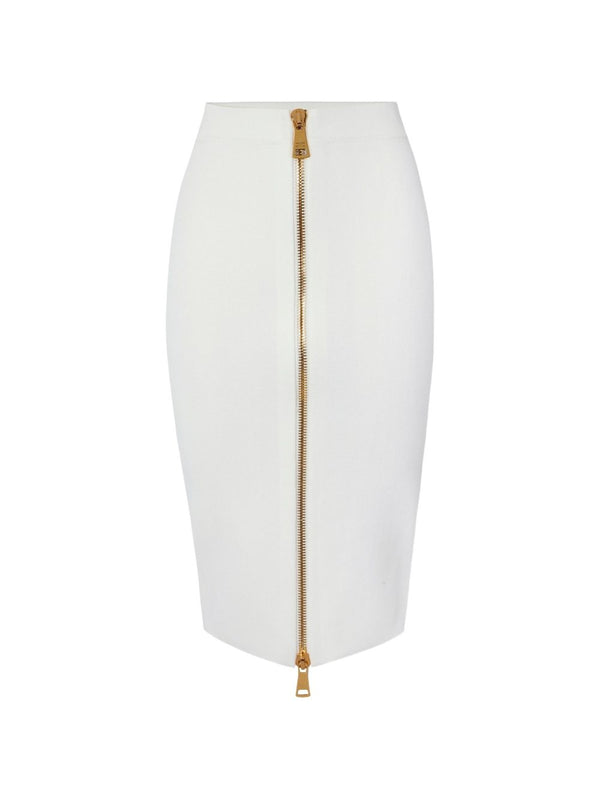 Zipped Midi Skirt