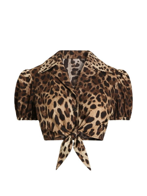 Leo Print Cotton Shirt