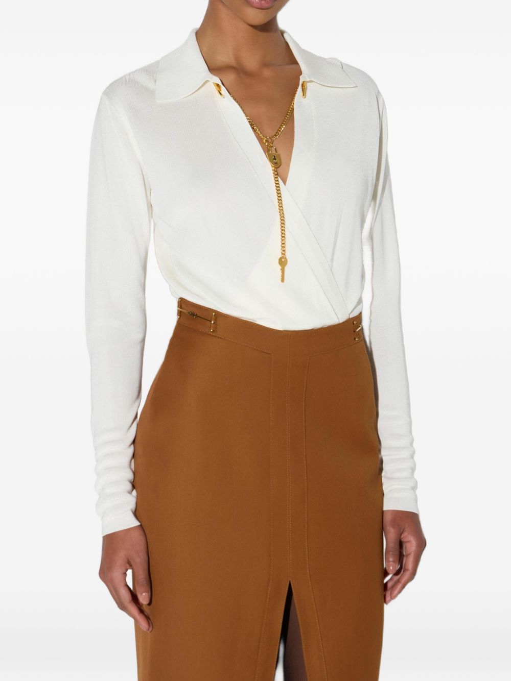 Elisabetta Franchi Top - WHITE | 329976f1e8a3842da2d0a73e2b6d7da267af6a19