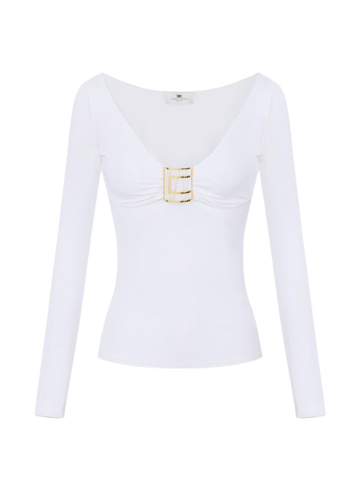 Elisabetta Franchi Sweaters - WHITE | eb471092389f74aa6d8992fd028969df1d70c485