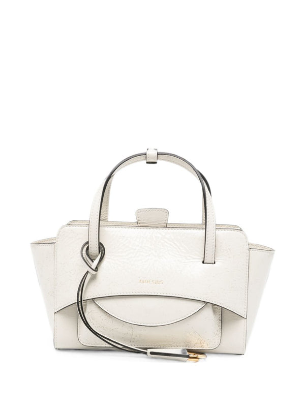 Bolso tote pequeño de piel con solapa
