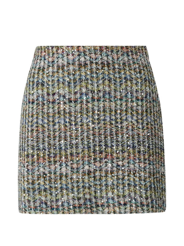 Zig Zag Motif Mini Skirt