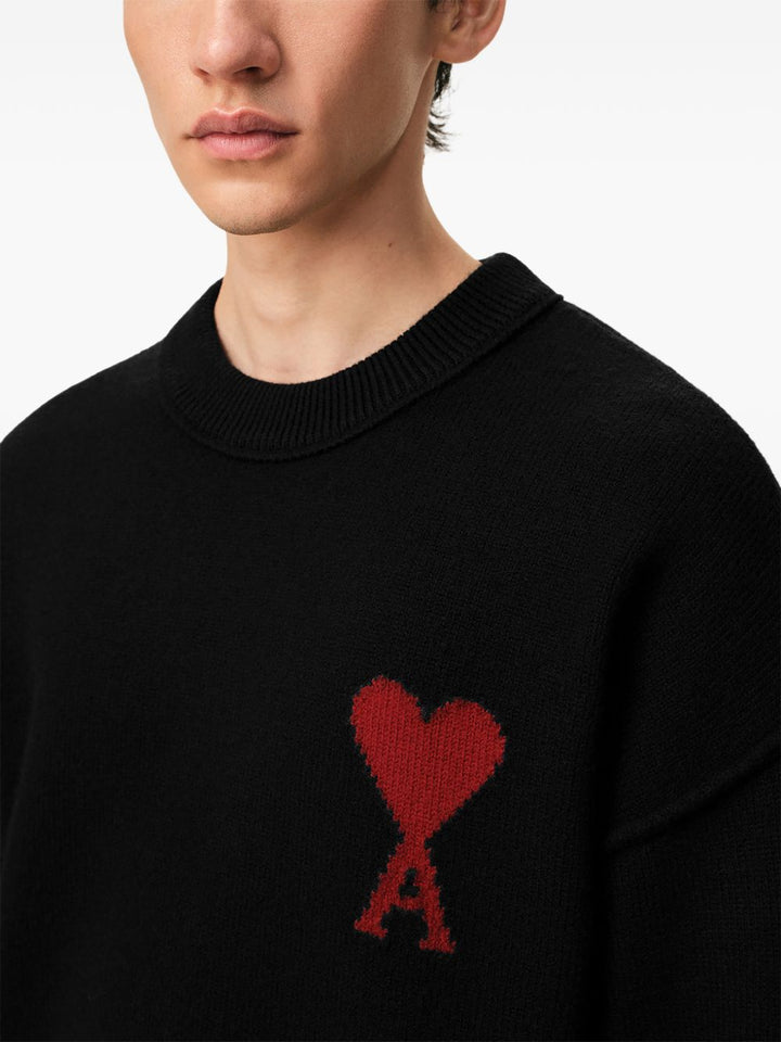 Ami Paris Sweaters - BLACK | 2a70d500b2be6b3ea9b4519ea6d2af6fb099fa9d