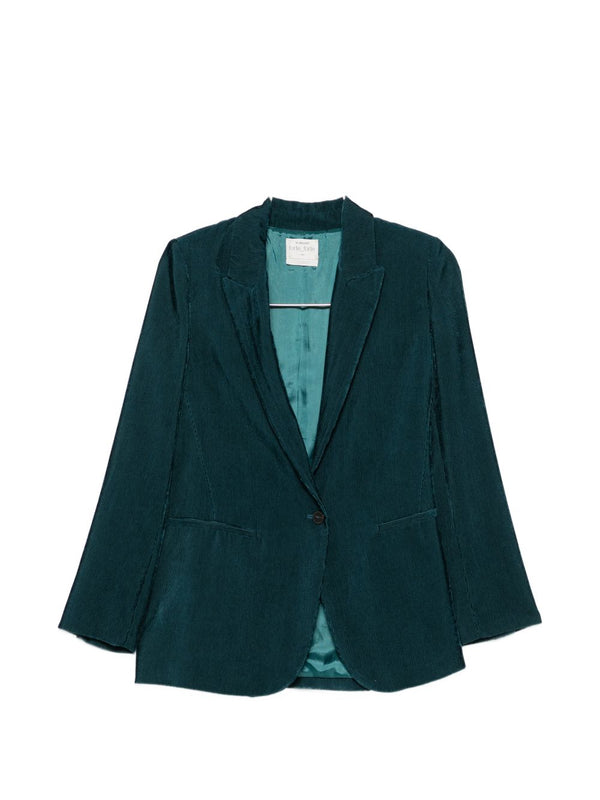 Velvet Single-Breasted Jacket