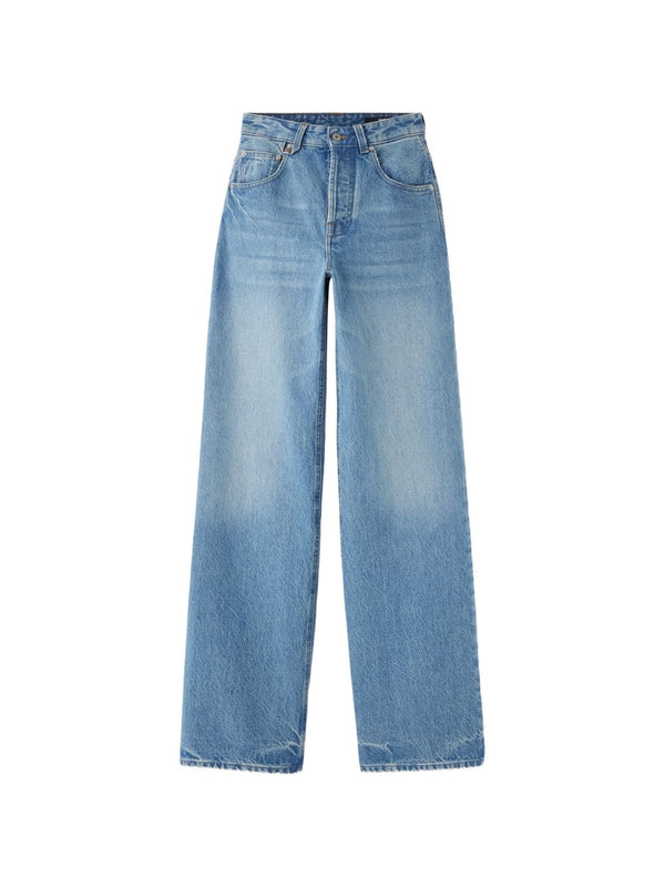 Wide-Leg Denim Jeans