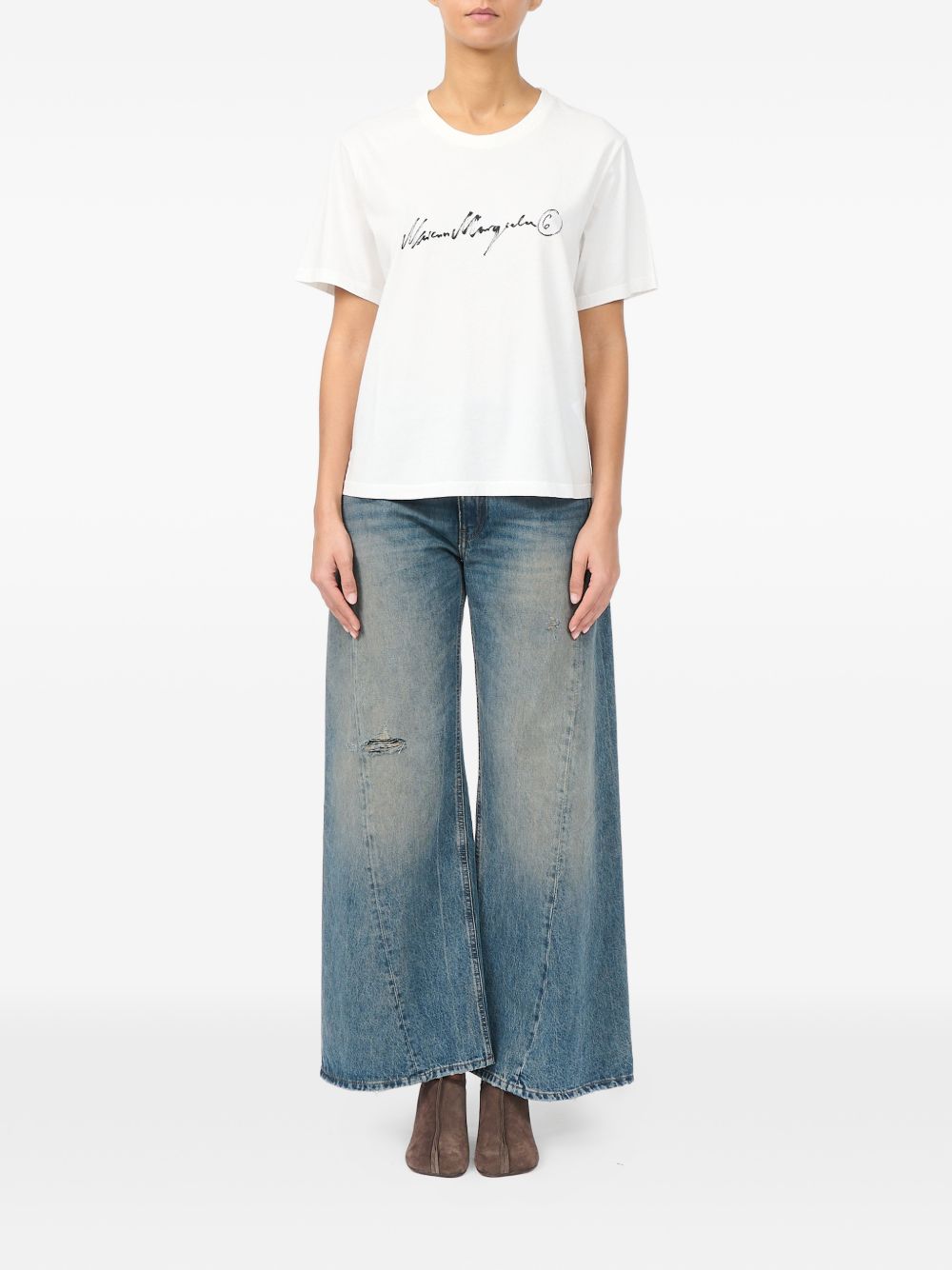 Mm6 Maison Margiela T-shirts and Polos - WHITE | 45b1666a453865d9b453046ef9203f02dc8ff51a