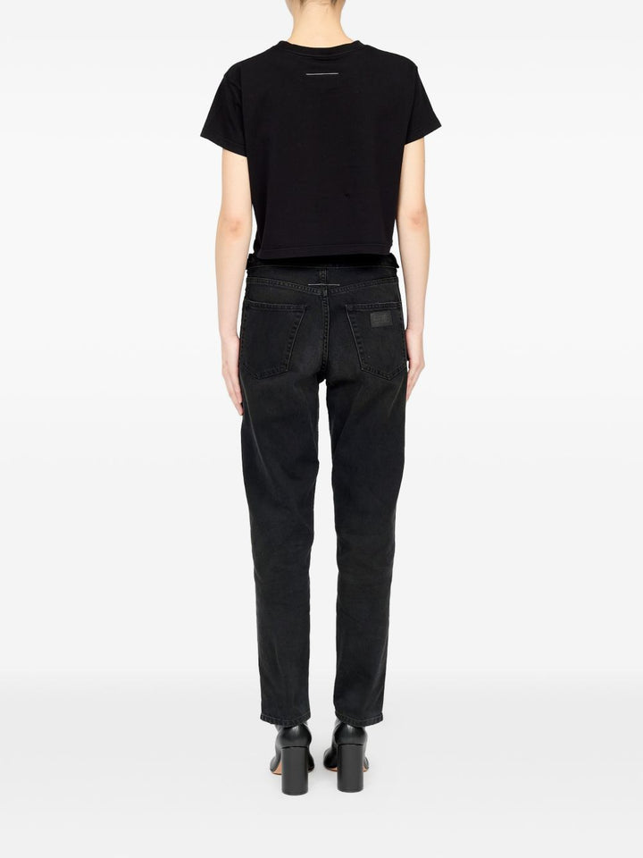 Mm6 Maison Margiela T-shirts and Polos - BLACK | 3efebd902176228dccc810bf2d22b1af62d18dfe