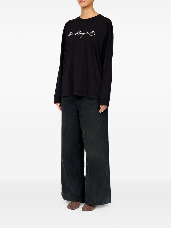 Mm6 Maison Margiela T-shirts and Polos - BLACK | 2f44458473f692603b927a44c308796d71fc49fd