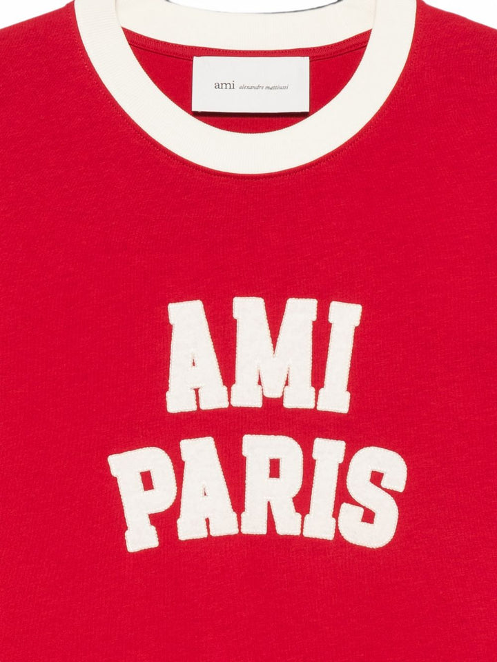 Ami Paris T-shirts and Polos - RED | cd4ccb0ef5483bc5e8cfe7e830d7726e4ae23d73