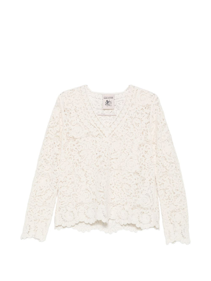Semicouture Sweaters - WHITE | 7270585c5ea47c0dfeecd65366518101eb368545