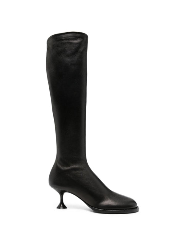 con Tacón en Piel Botas
