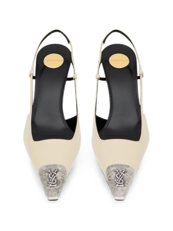 Saint Laurent With Heel - WHITE | 222b36d8c70a02eaa7dd5e84ee9116a27f210958