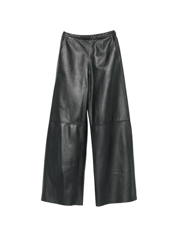 Leather High-Waisted Trousers