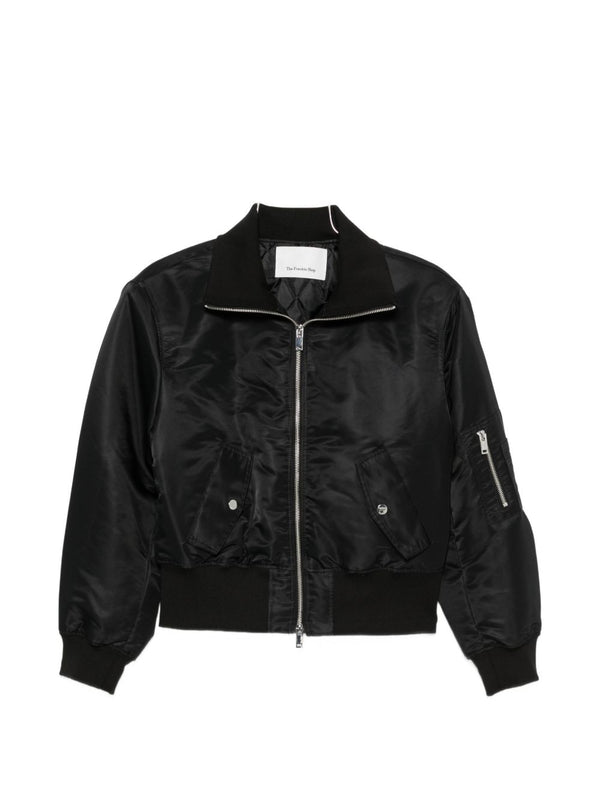 Storm Nylon Cropped Bomber Jacket