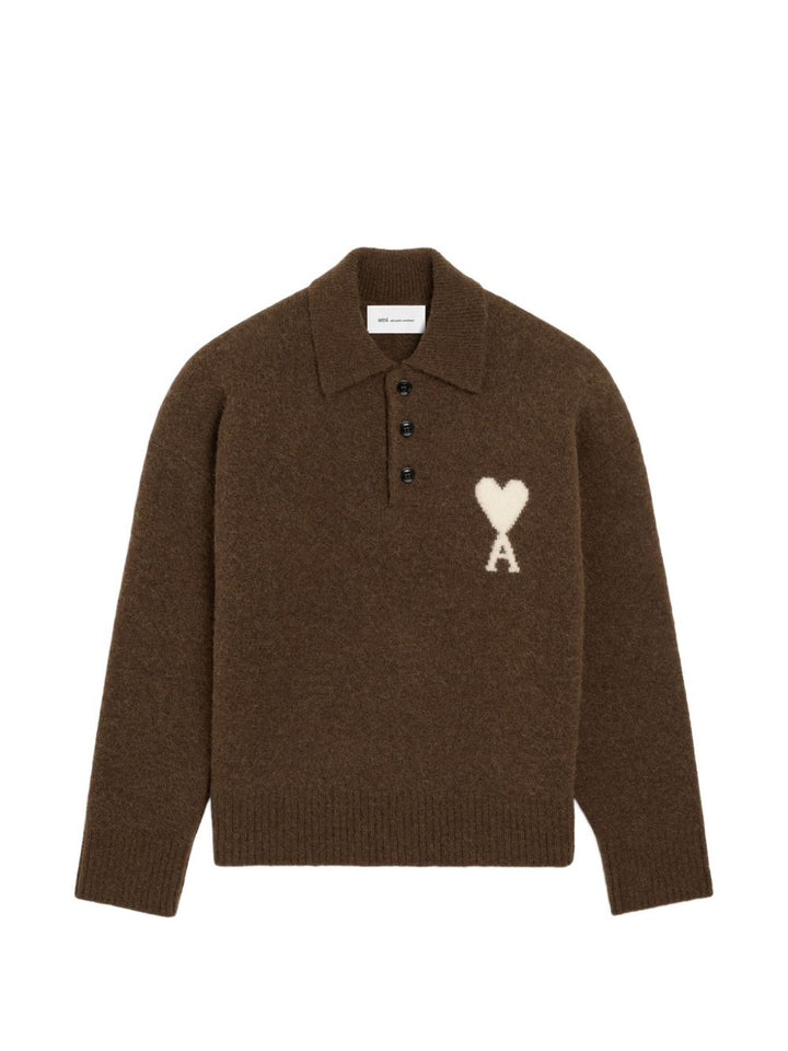 Ami Paris T-shirts and Polos - BROWN | cd57ad150a0fb72ebed6399218a6088654559609