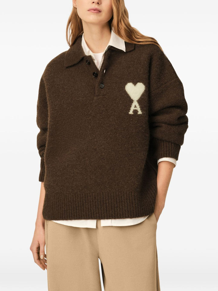 Ami Paris T-shirts and Polos - BROWN | c1228856fa46e1ed77f087c407ae46b9ae484cbc